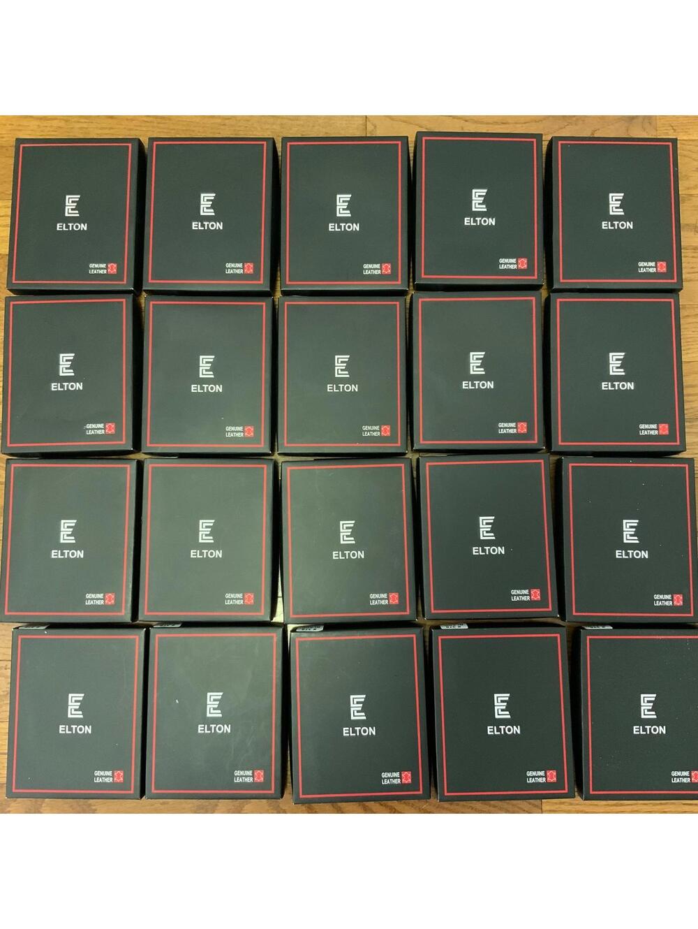 E Elton Genuine Leather Hipster Wallets -20 Pack